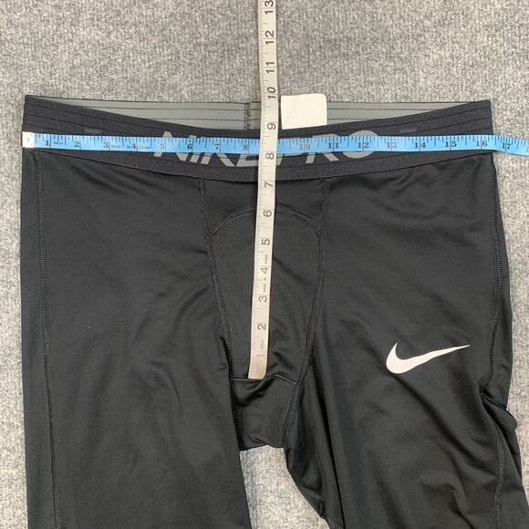 Nike Pro Leggings Mens 2XL Black Dri Fit Fitted Stretch Baselayer Workout Train - Picture 7 of 13